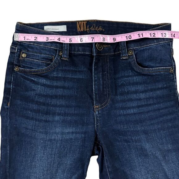 Kut from the Kloth ~ Carlo Ankle Skinny Jeans ~ unfinished hem ~ size 2 - Picture 12 of 16